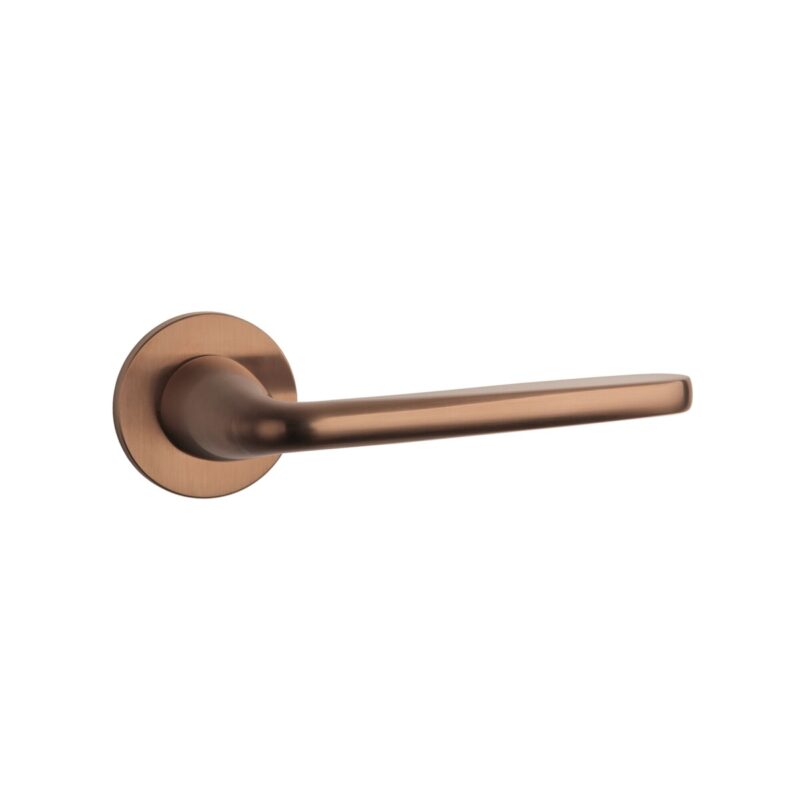 Klamka APRILE HIACYNTA ROZETA R SUPER SLIM 5MM PN PVD- miedziany PVD - obrazek 3
