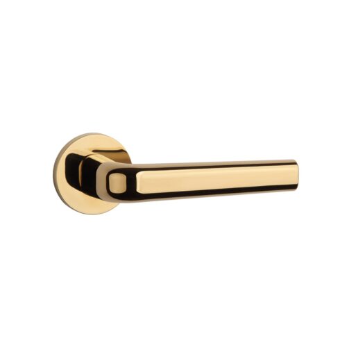 Klamka APRILE INULA ROZETA R SLIM 7MM GOLD PVD - złoty polerowany PVD