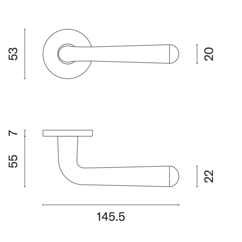 Klamka APRILE IRGA ROZETA R SLIM 7MM CP - chrom polerowany - obrazek 2