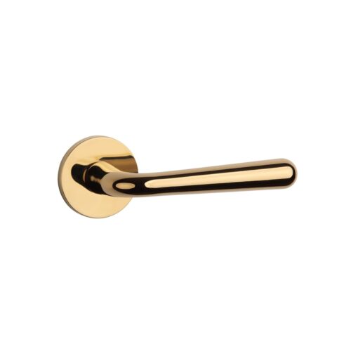 Klamka APRILE IRGA ROZETA R SLIM 7MM GOLD PVD - złoty polerowany PVD