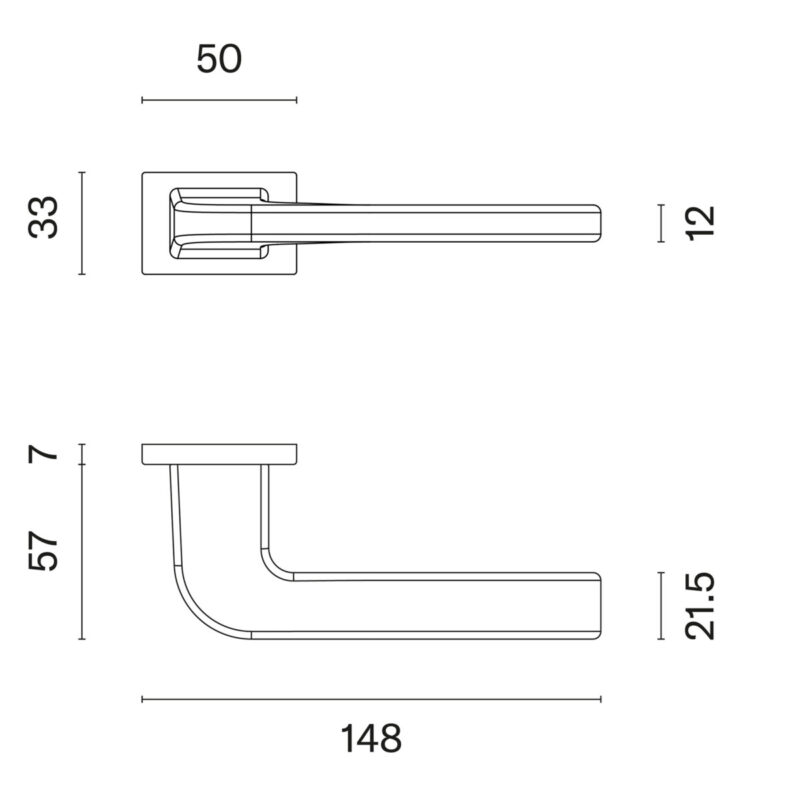 Klamka APRILE ISMENA ROZETA RT SLIM 7MM LG - złoty polerowany - obrazek 2