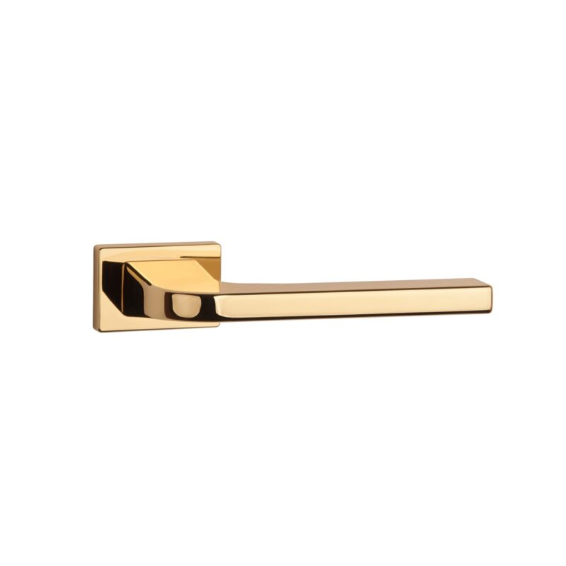 Klamka APRILE ISMENA ROZETA RT SLIM 7MM LG - złoty polerowany