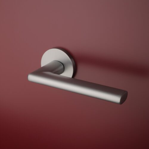 Klamka APRILE KALMIA ROZETA R SLIM 7MM MSC - chrom satynowy