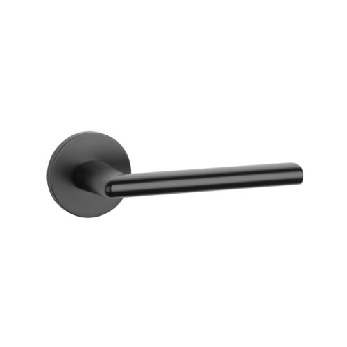 Klamka APRILE KALMIA ROZETA R SLIM 7MM BLACK - czarny matowy