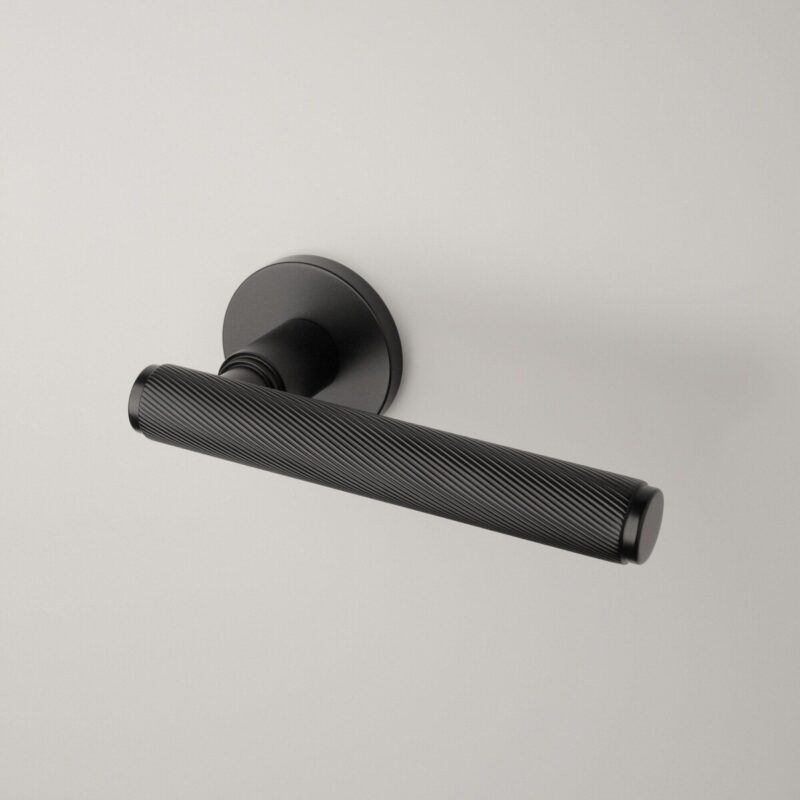Klamka APRILE LIRA ROZETA R SUPER SLIM 5MM BK - czarny matowy - obrazek 4