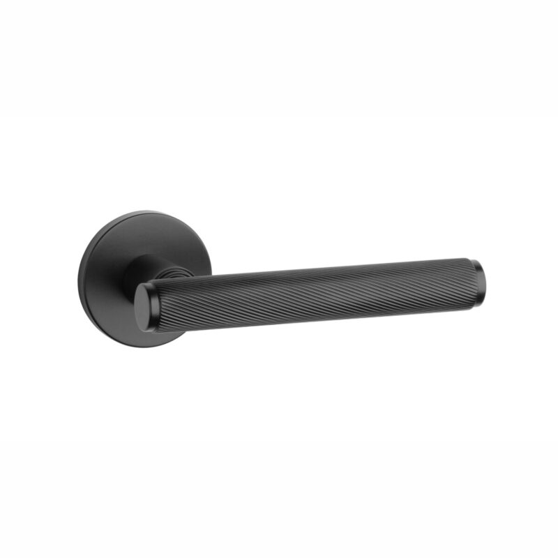 Klamka APRILE LIRA ROZETA R SUPER SLIM 5MM BK - czarny matowy - obrazek 2