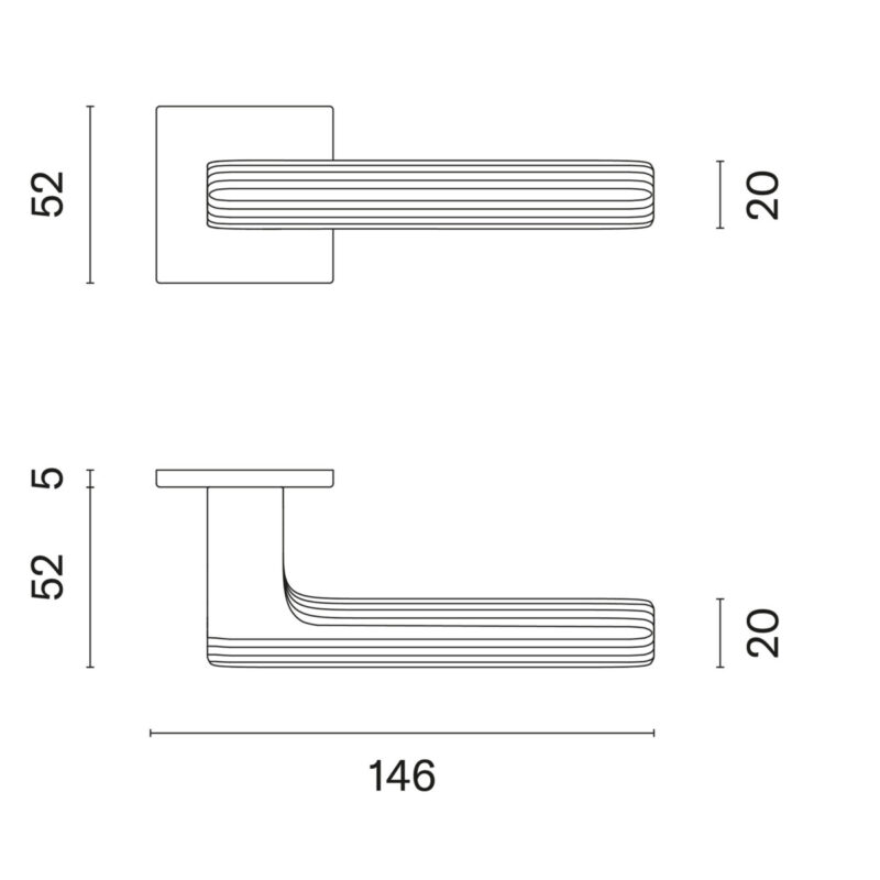 Klamka APRILE LARICE ROZETA Q SUPER SLIM 5MM LC - chrom polerowany - obrazek 2