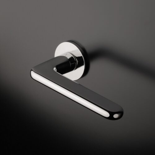 Klamka APRILE LIRA ROZETA R SUPER SLIM 5MM LC - chrom polerowany