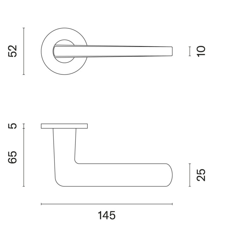 Klamka APRILE LIRA ROZETA R SUPER SLIM 5MM LC - chrom polerowany - obrazek 2