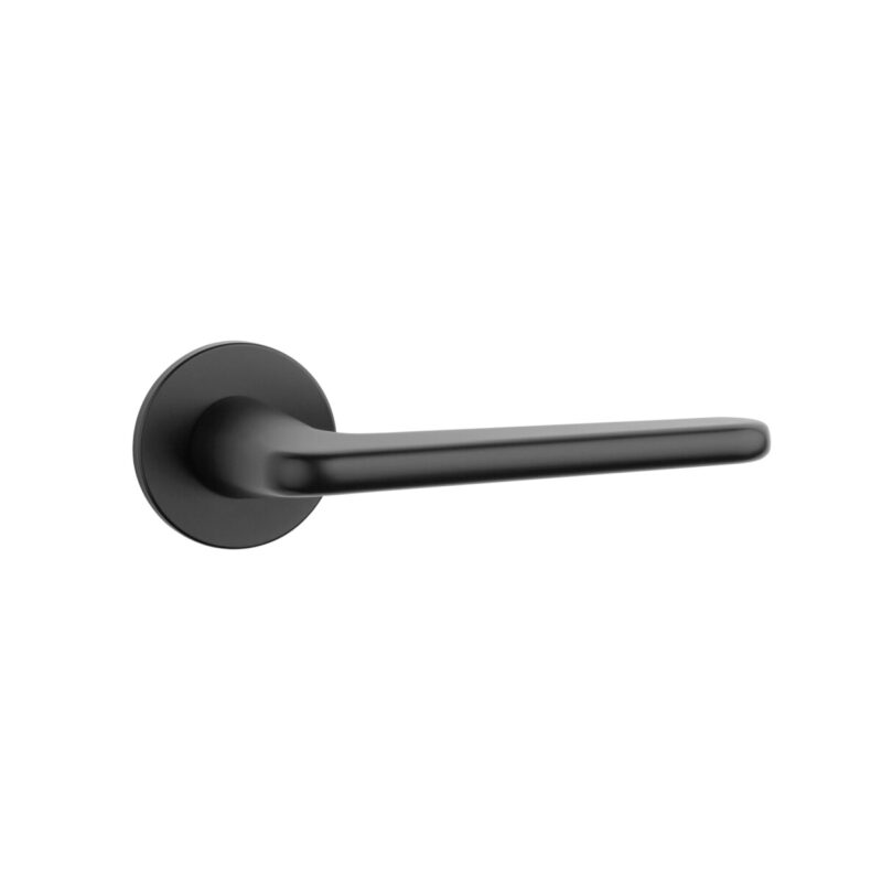 Klamka APRILE LIRA ROZETA R SUPER SLIM 5MM BK - czarny matowy