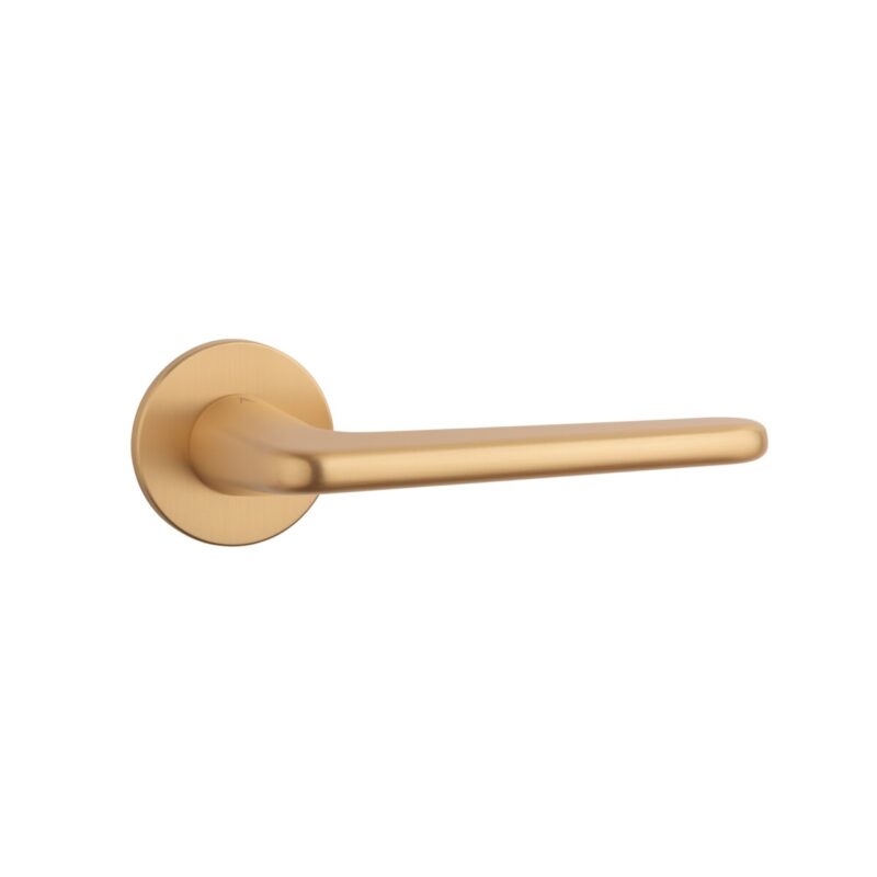 Klamka APRILE LIRA ROZETA R SUPER SLIM 5MM KG - złoty matowy - obrazek 3