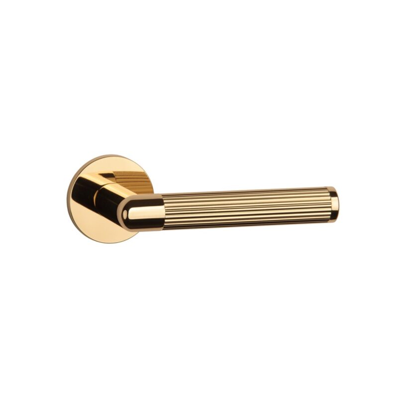 Klamka APRILE LOBELIA ROZETA R SLIM 5MM LG - złoty polerowany - obrazek 3