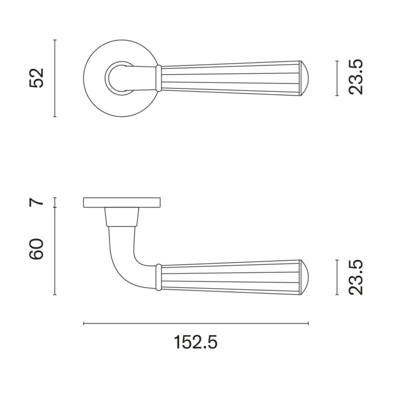 Klamka APRILE MARIGOLD ROZETA R SLIM 7MM WH - biały matowy - obrazek 2