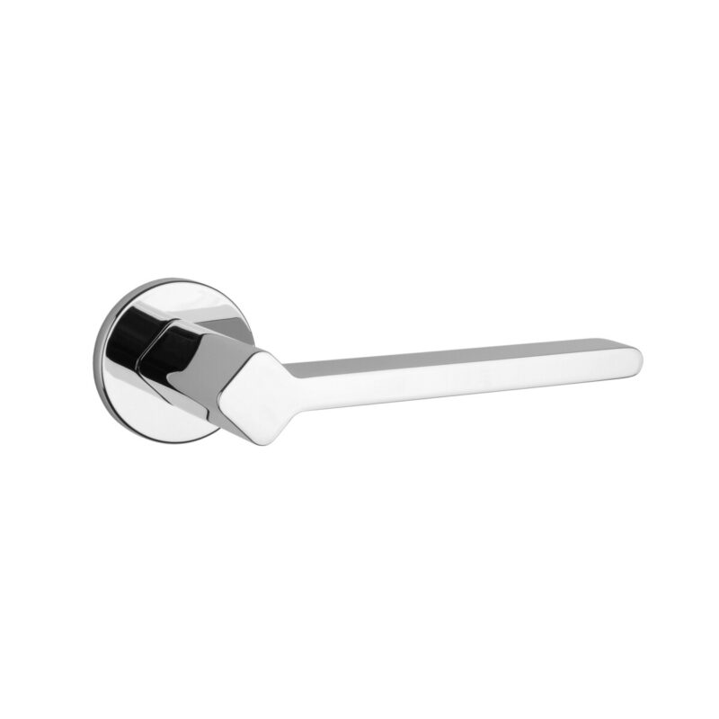 Klamka APRILE NINFEA ROZETA R SLIM 7MM LC - chrom polerowany