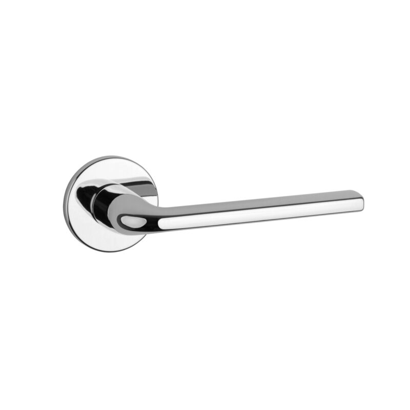 Klamka APRILE OLEANDRO ROZETA R SLIM 7MM CP - chrom polerowany