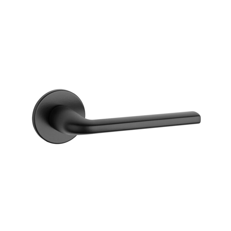 Klamka APRILE OLEANDRO ROZETA R SLIM 7MM BLACK - czarny matowy