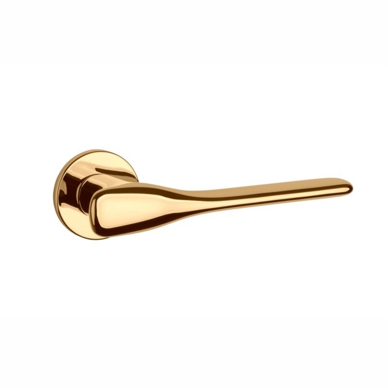 Klamka APRILE ORCHIDE ROZETA R SLIM 7MM LG - złoty polerowany