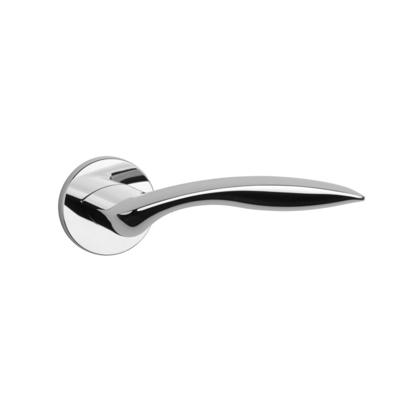 Klamka APRILE ROBINIA ROZETA R SLIM 7MM LC - chrom polerowany