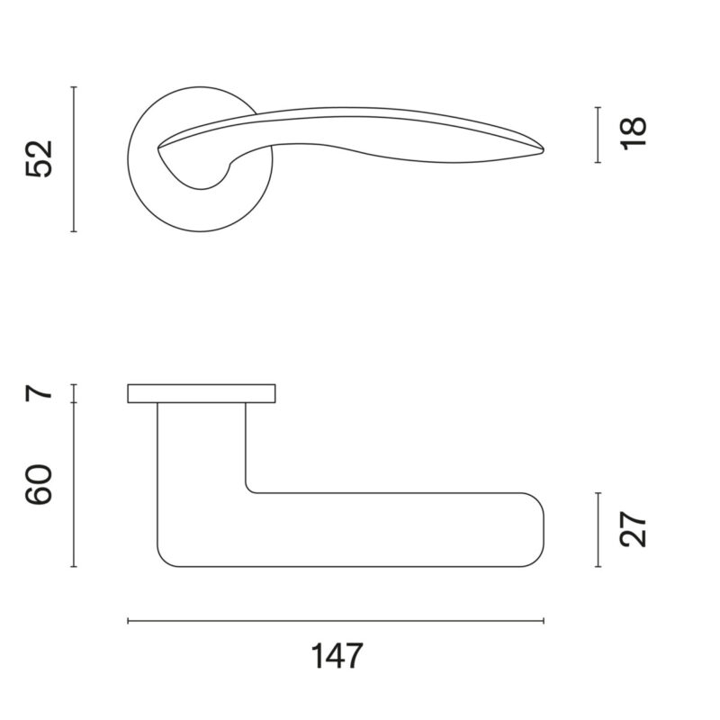 Klamka APRILE ROBINIA ROZETA R SLIM 7MM KG - złoty matowy - obrazek 2