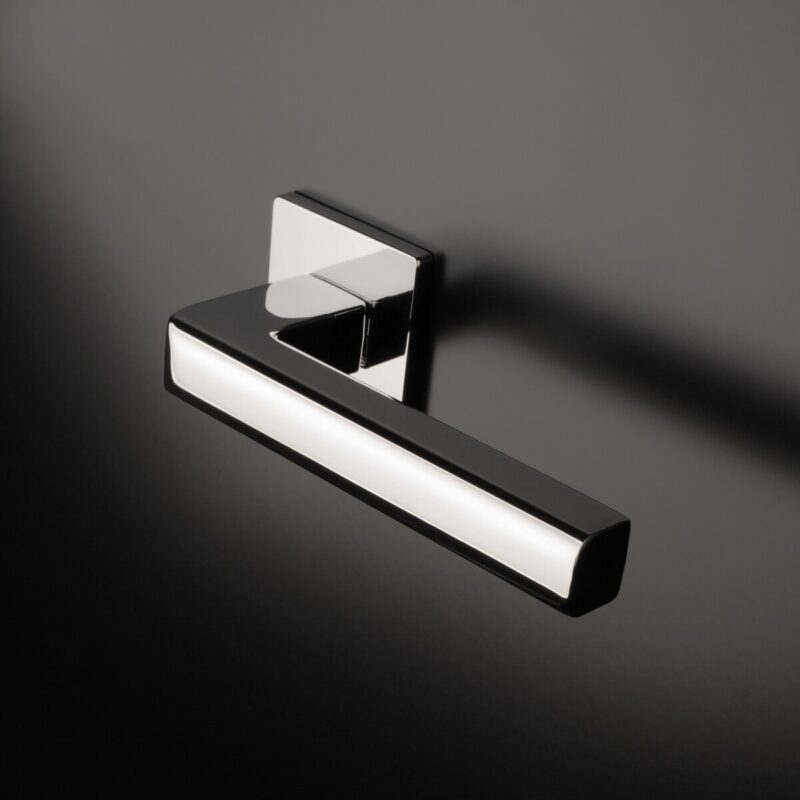 Klamka APRILE SALICE ROZETA Q SUPER SLIM 5MM LC - chrom polerowany - obrazek 3