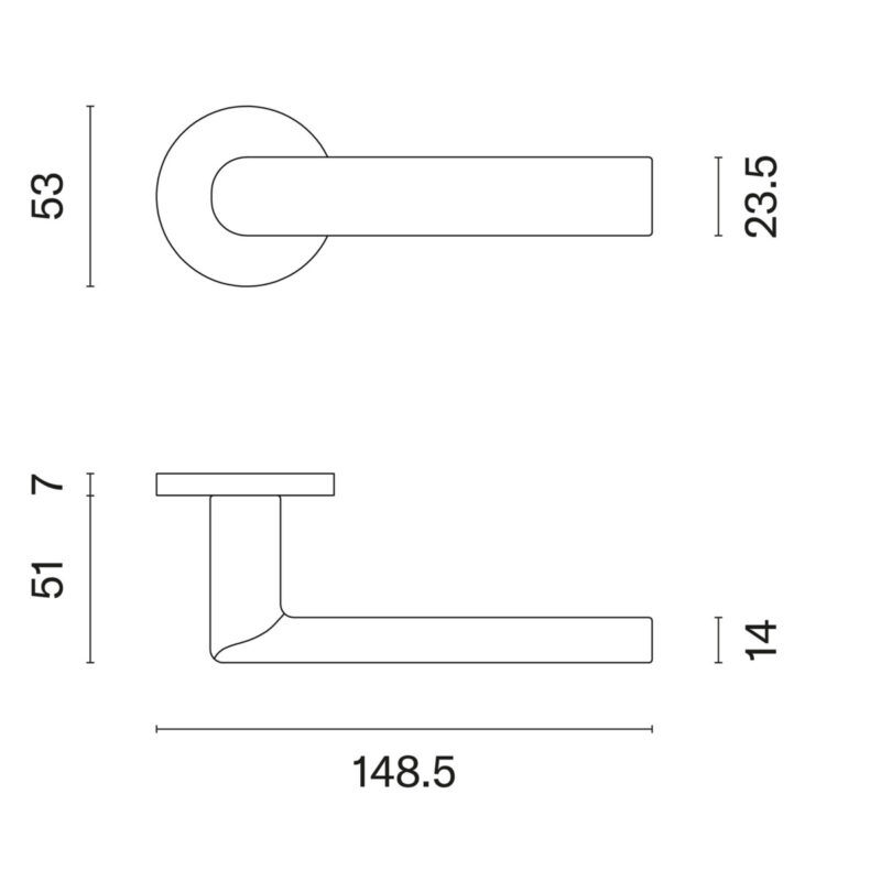Klamka APRILE SILENA ROZETA R SLIM 7MM CP - chrom polerowany - obrazek 2