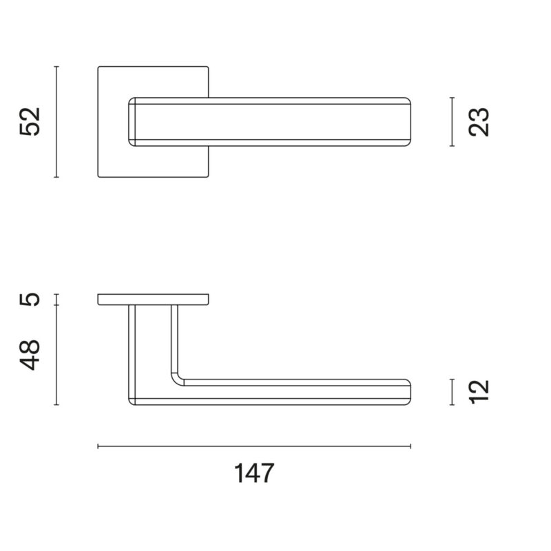 Klamka APRILE TILIA ROZETA Q SUPER SLIM 5MM US-A PVD - antracyt matowy PVD - obrazek 2