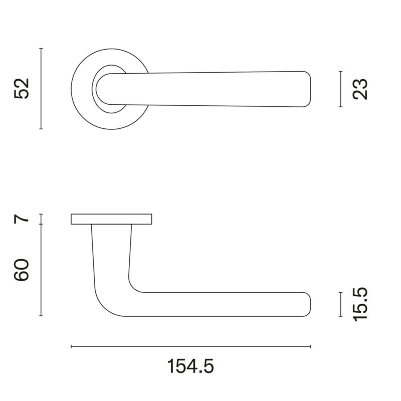 Klamka APRILE TULIPA ROZETA R SLIM 7MM LG - złoty polerowany - obrazek 2