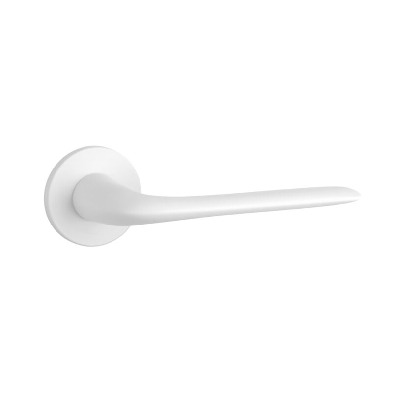 Klamka APRILE VIOLA ROZETA R SUPER SLIM 5MM WH - biały matowy