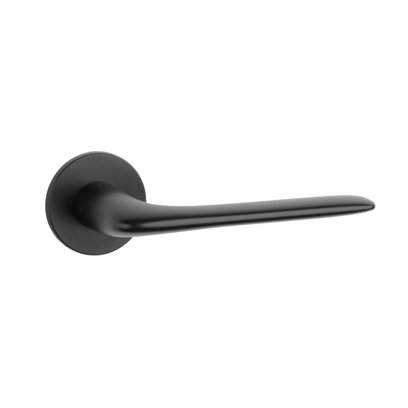 Klamka APRILE VIOLA ROZETA R SUPER SLIM 5MM BK - czarny matowy