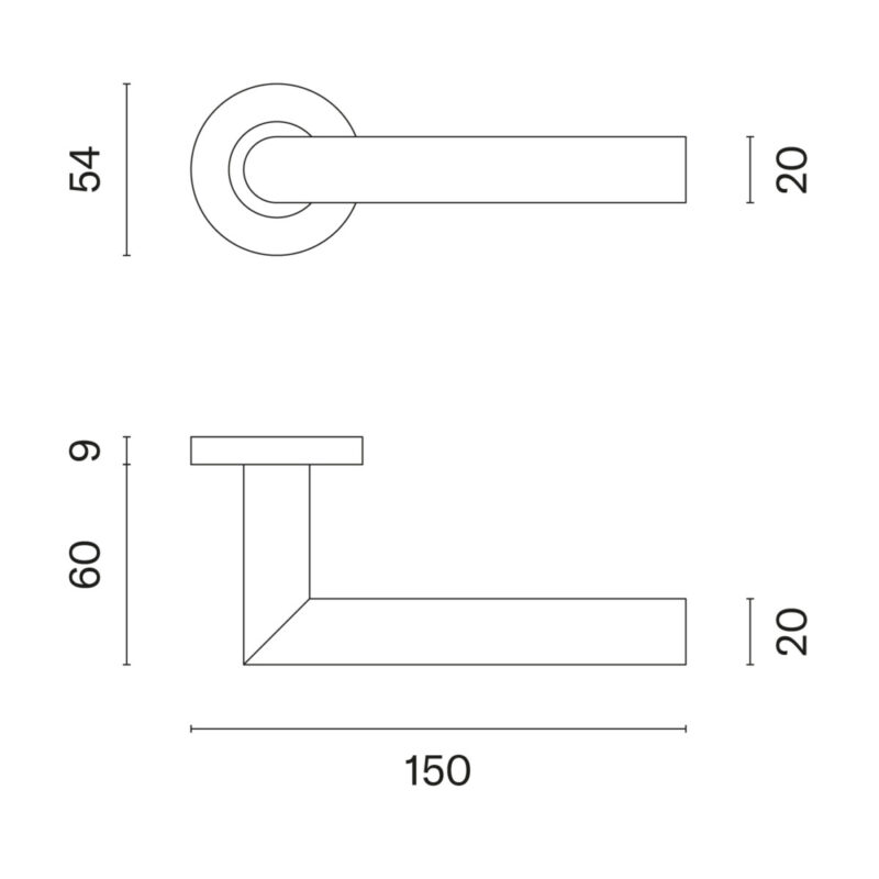 Klamka STERK OVAL 1701 F5 - czarny matowy - obrazek 2