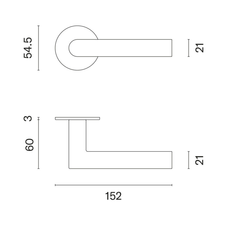 Klamka STERK OVAL 1750 ROZETA ULTRA SLIM 3MM F5 - czarny matowy - obrazek 2