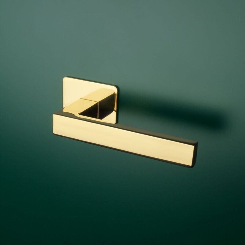 Klamka STERK KVADRAT 1760 ROZETA ULTRA SLIM 3MM PVD GOLD - złoty polerowany PVD - obrazek 3