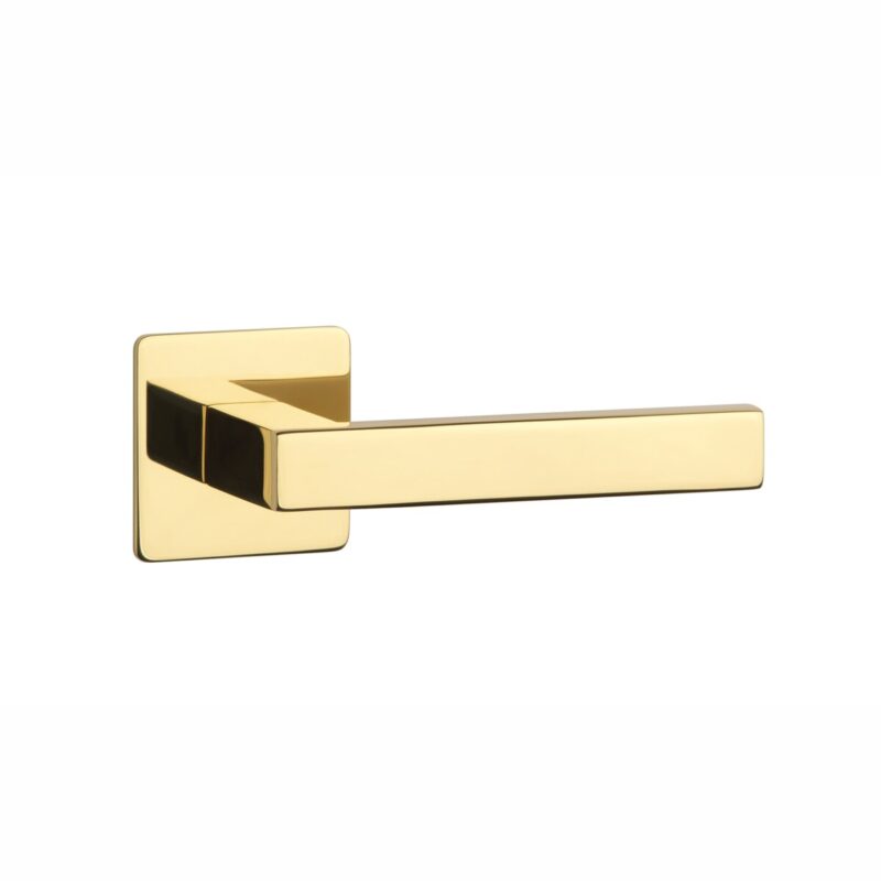 Klamka STERK KVADRAT 1760 ROZETA ULTRA SLIM 3MM PVD GOLD - złoty polerowany PVD