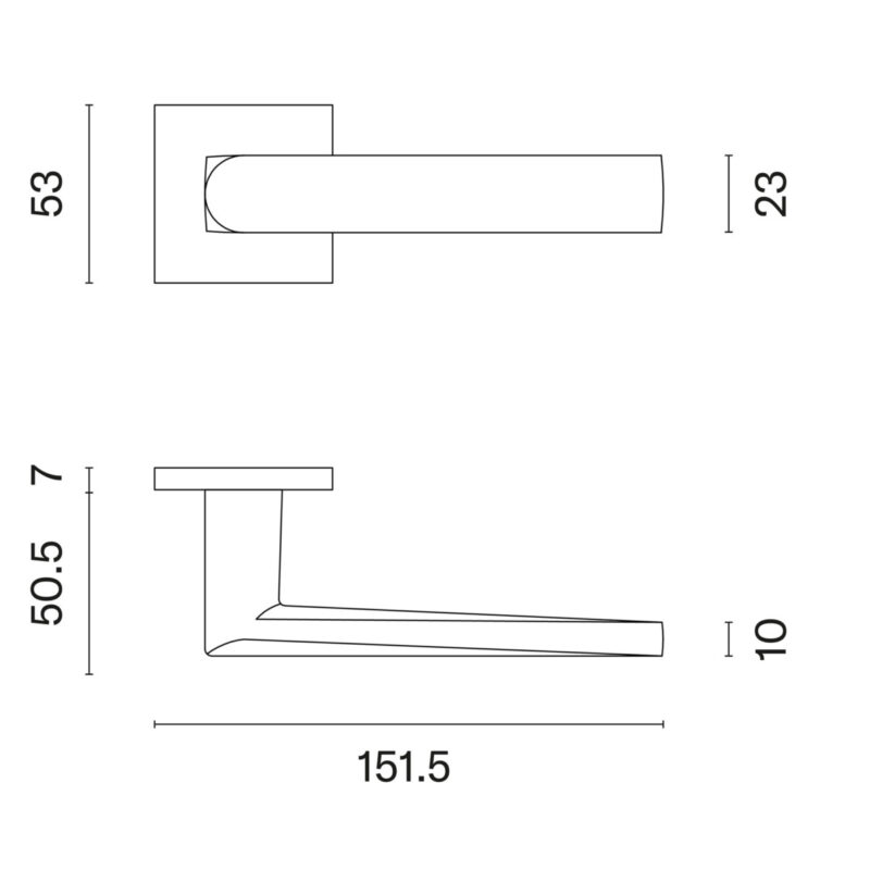 Klamka STILE ADANA ROZETA Q SLIM 7MM CP - chrom polerowany - obrazek 2