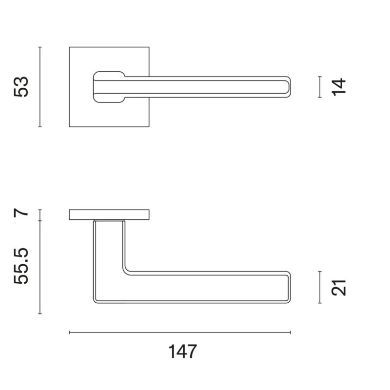 Klamka STILE ARTA ROZETA Q SLIM 7MM CP - chrom polerowany - obrazek 2