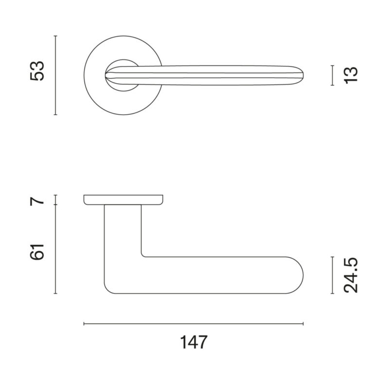 Klamka STILE AVA ROZETA R SLIM 7MM MSB - tytan - obrazek 2