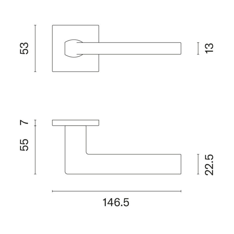 Klamka STILE EURA ROZETA Q SLIM 7MM MSB - tytan - obrazek 2