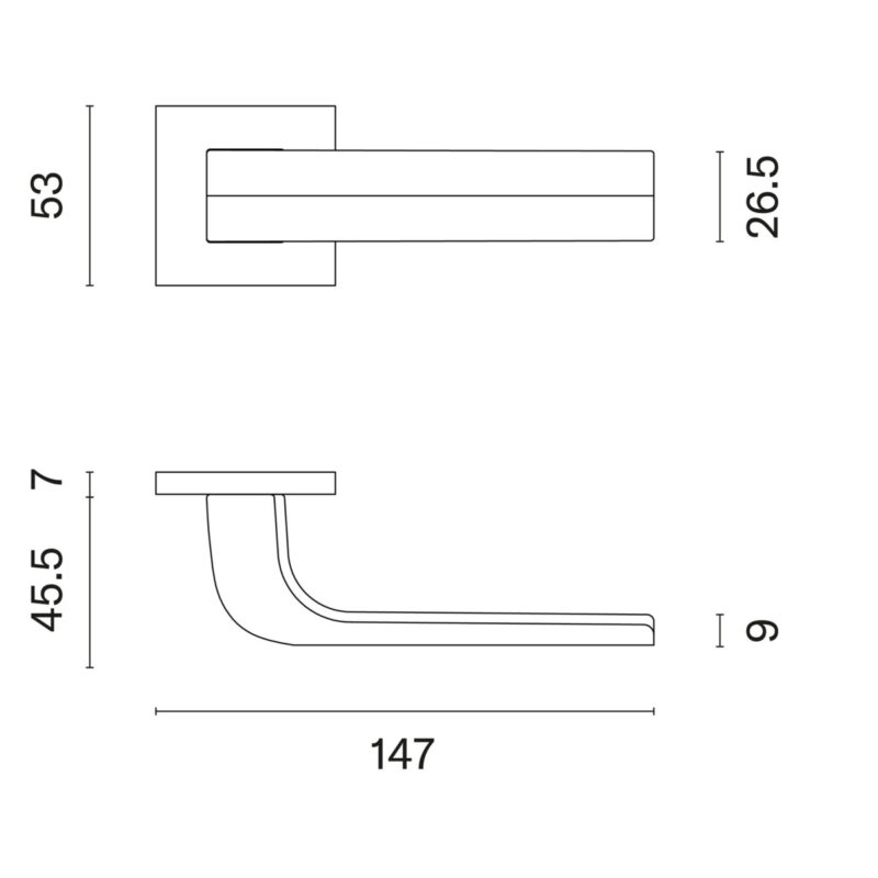 Klamka STILE JENA ROZETA Q SLIM 7MM CP - chrom polerowany - obrazek 2