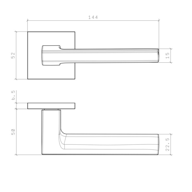 Klamka STILE OGA ROZETA Q SLIM 7MM MSB - tytan - obrazek 2